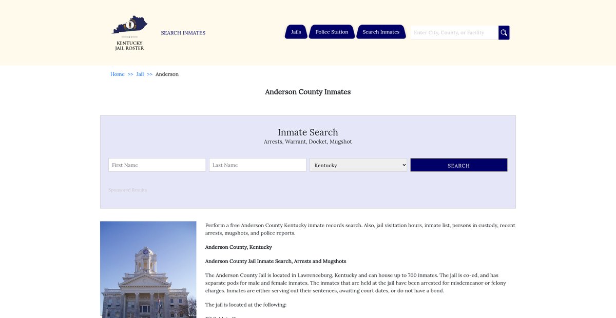 Preview of kentuckyjailroster.com