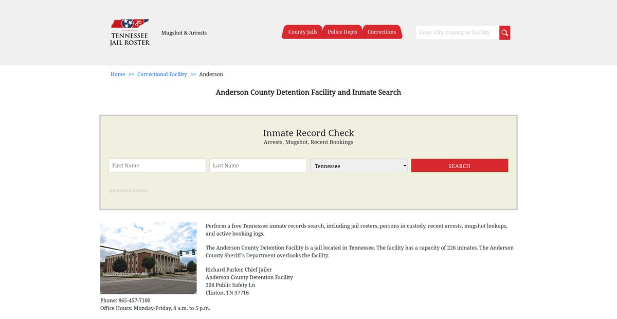 Preview of tennesseejailroster.com