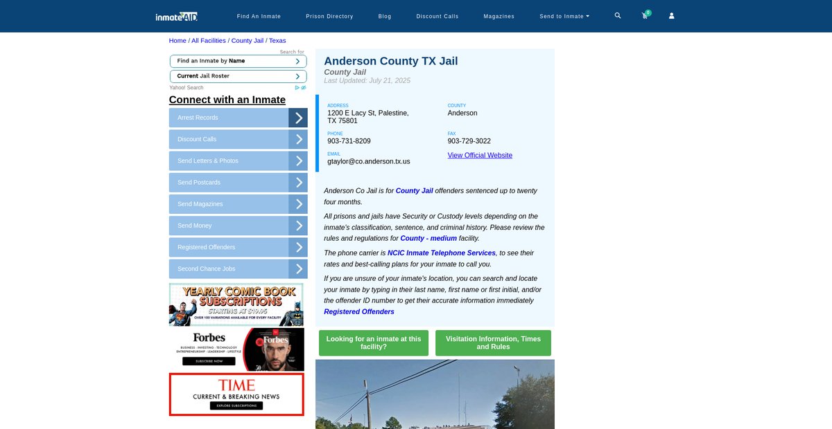 Preview of inmateaid.com