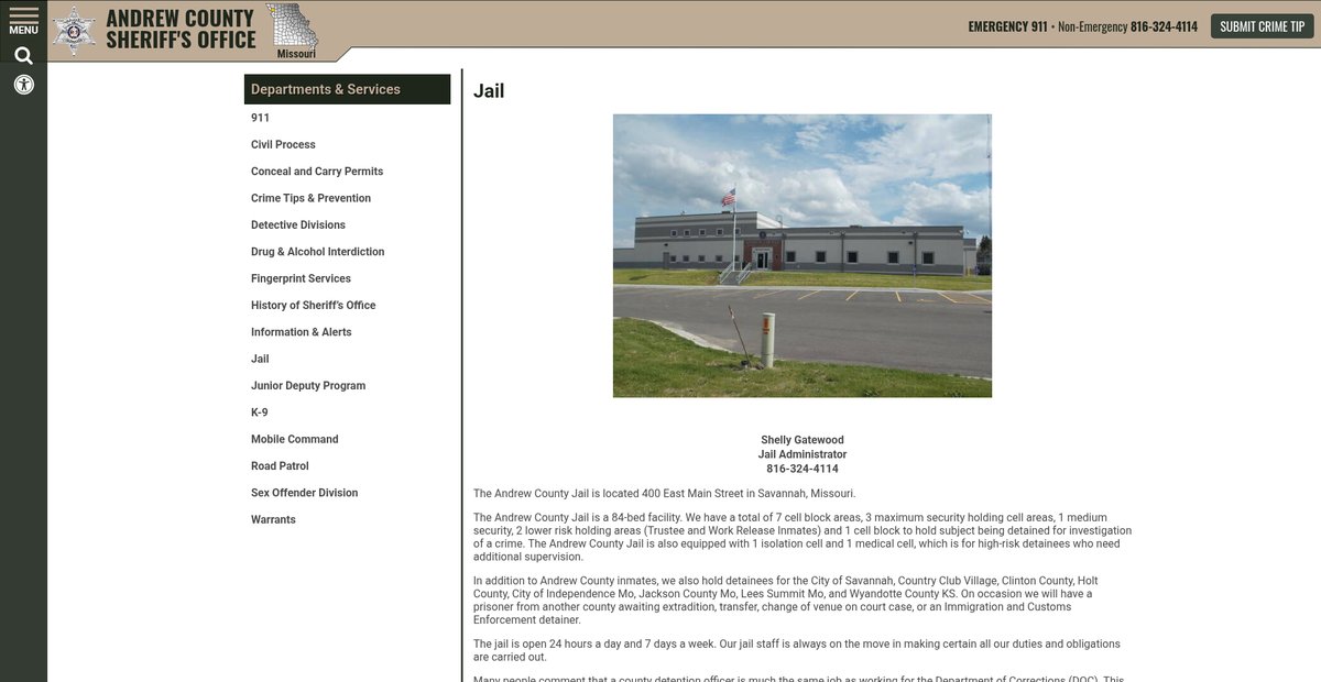 Preview of andrewcountysheriff.org