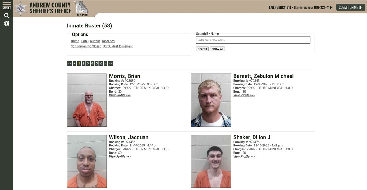 Preview of andrewcountysheriff.org