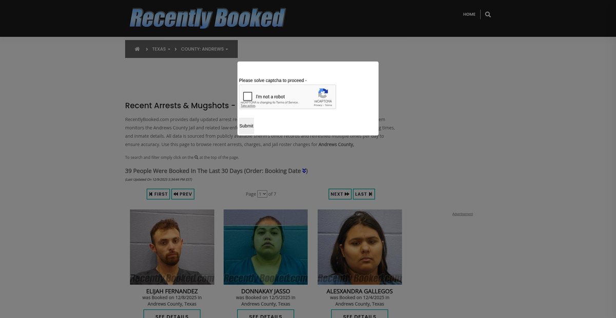 Preview of recentlybooked.com