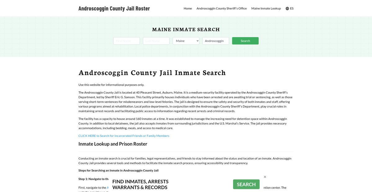 Preview of androscoggincountyjail.org