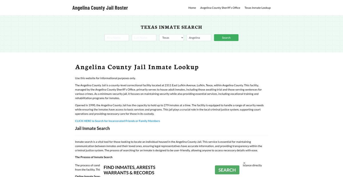 Preview of angelinacountyjail.org
