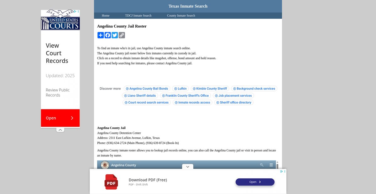 Preview of inmatesearchtexas.org