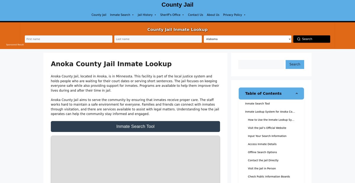 Preview of anoka.countyjail.org