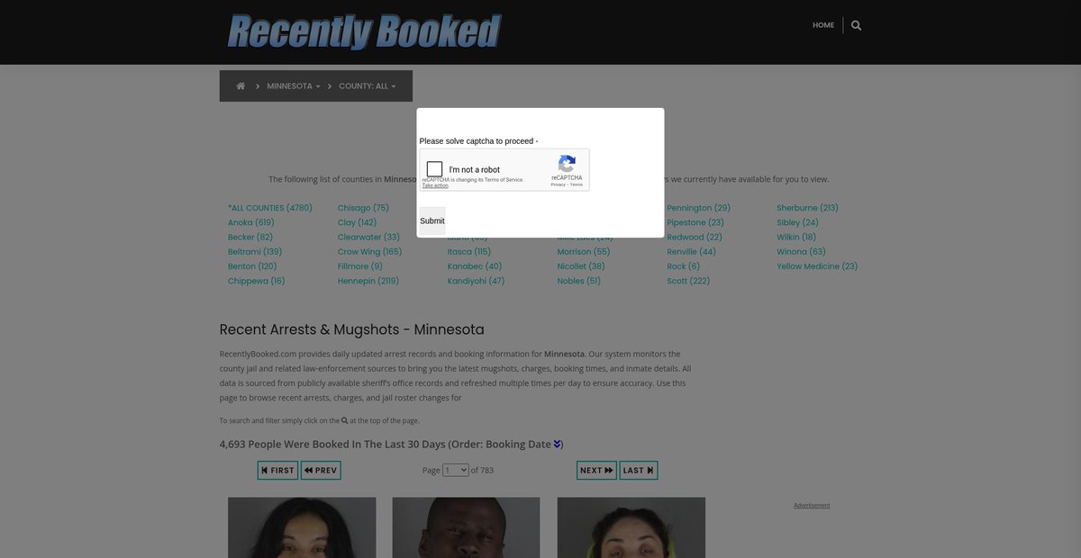 Preview of recentlybooked.com