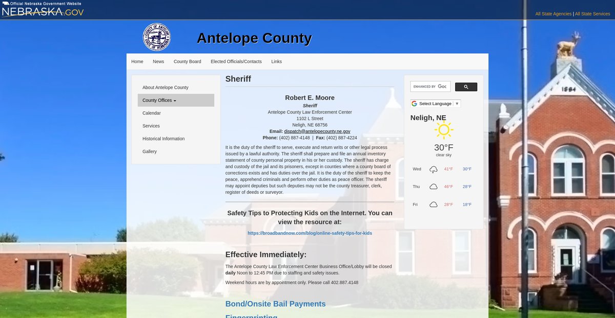 Preview of antelopecounty.nebraska.gov