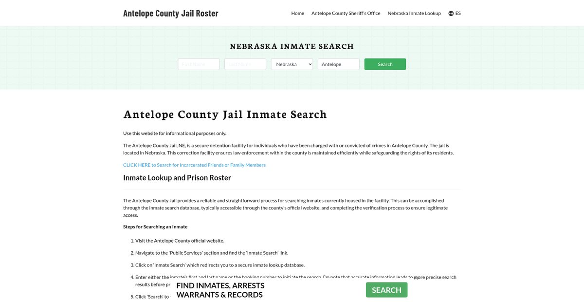 Preview of antelopecountyjail.org