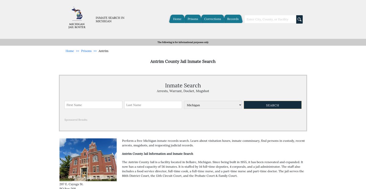 Preview of michiganjailroster.com