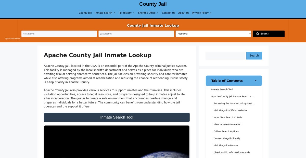 Preview of apache.countyjail.org