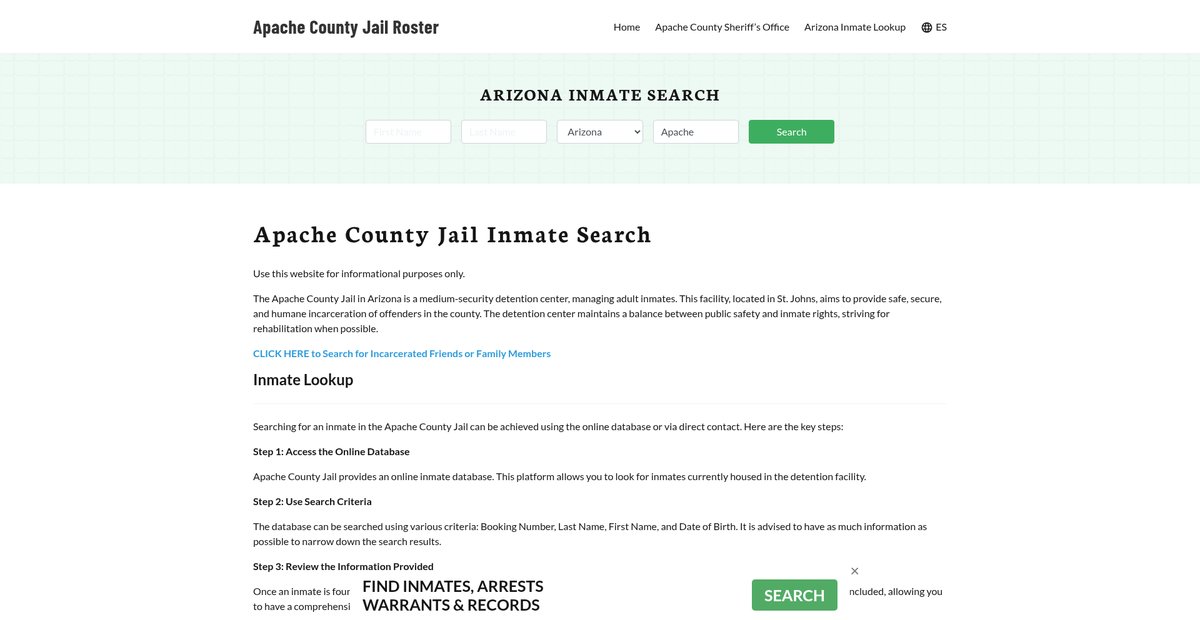 Preview of apachecountyjail.org