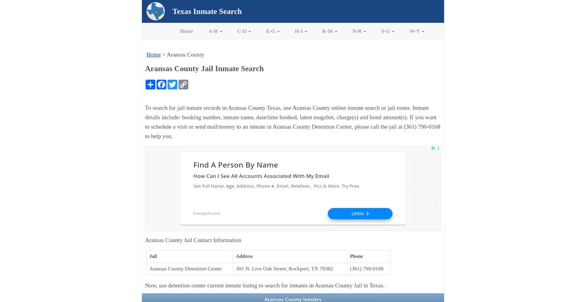 Preview of inmatesearchtx.org