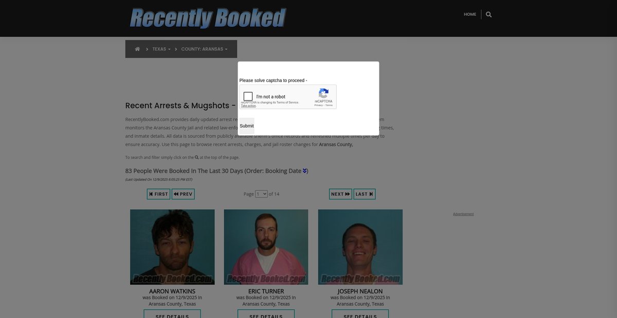 Preview of recentlybooked.com