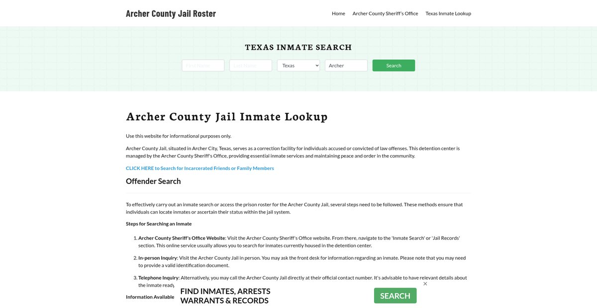 Preview of archercountyjail.org