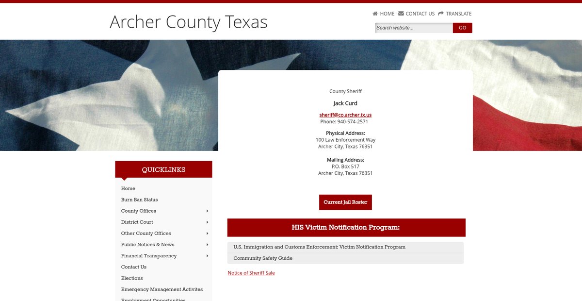 Preview of co.archer.tx.us