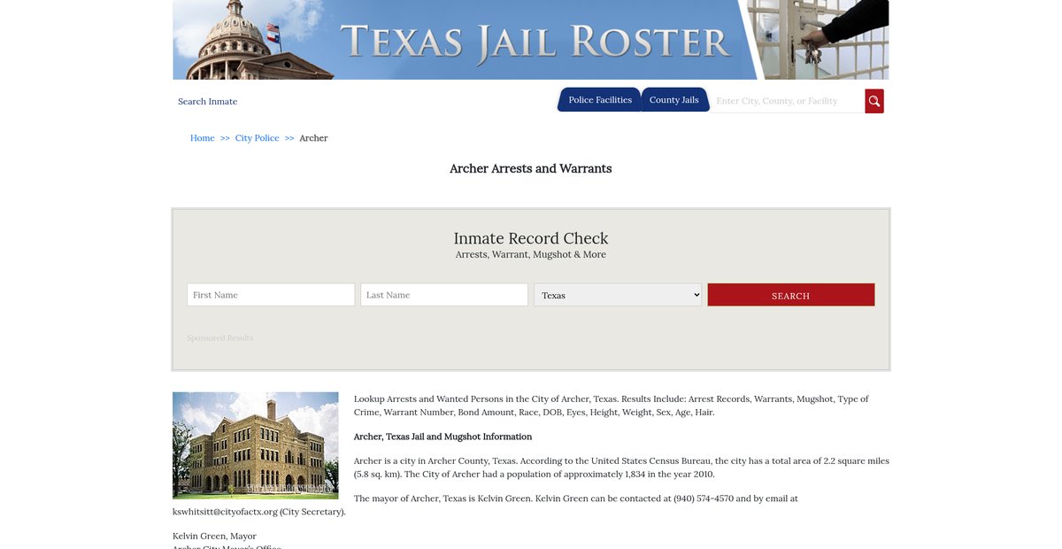 Preview of texasjailroster.com