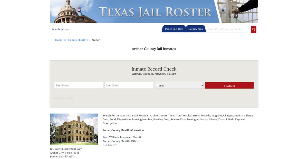Preview of texasjailroster.com