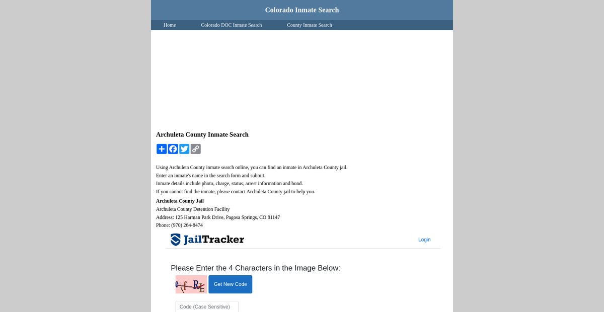 Preview of inmatesearchcolorado.org