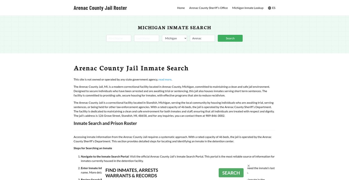 Preview of arenaccountyjail.org