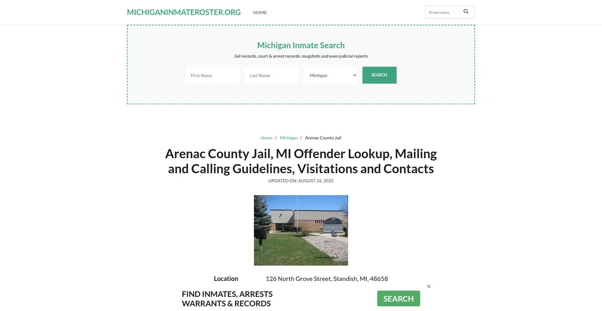 Preview of michiganinmateroster.org