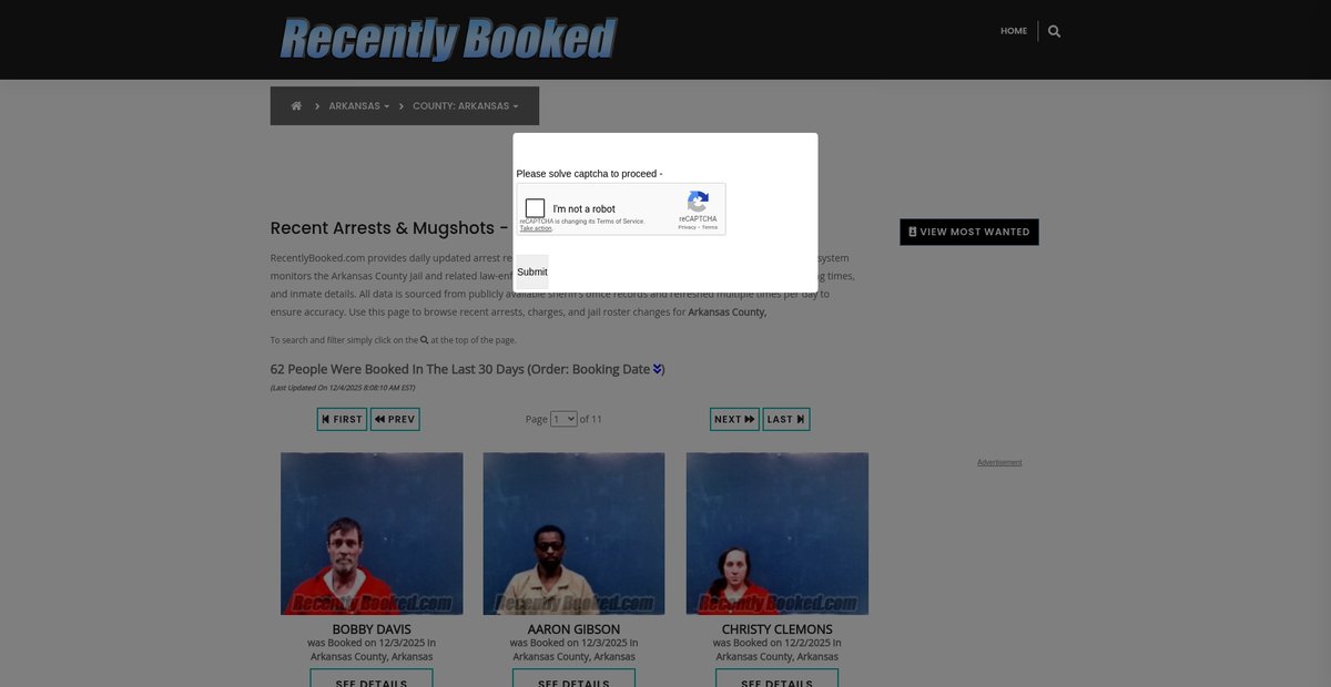 Preview of recentlybooked.com