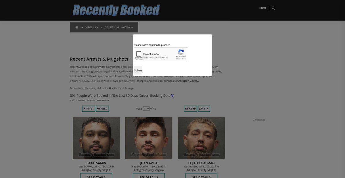 Preview of recentlybooked.com