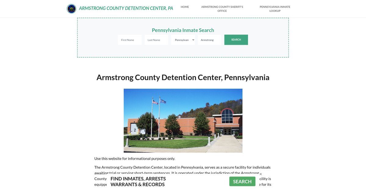 Preview of armstrongcountydetentionpa.org