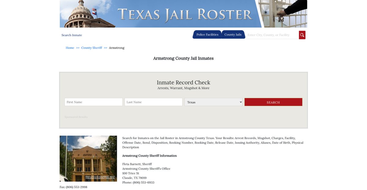Preview of texasjailroster.com