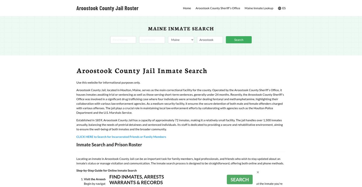 Preview of aroostookcountyjail.org