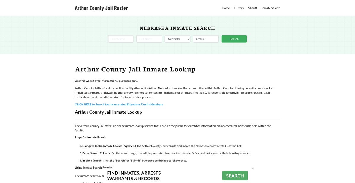 Preview of arthurcountyjail.org