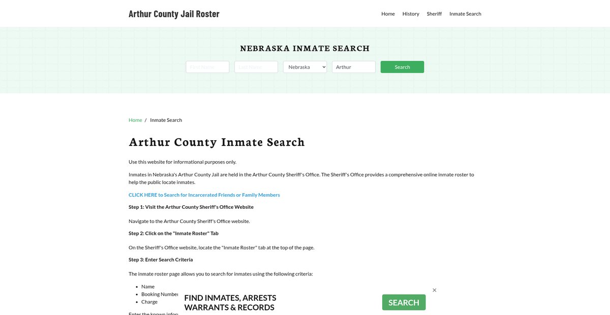 Preview of arthurcountyjail.org