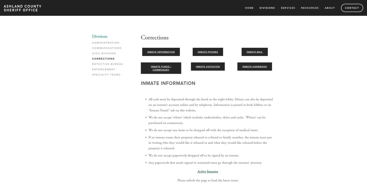 Preview of ashlandcountysheriff.org