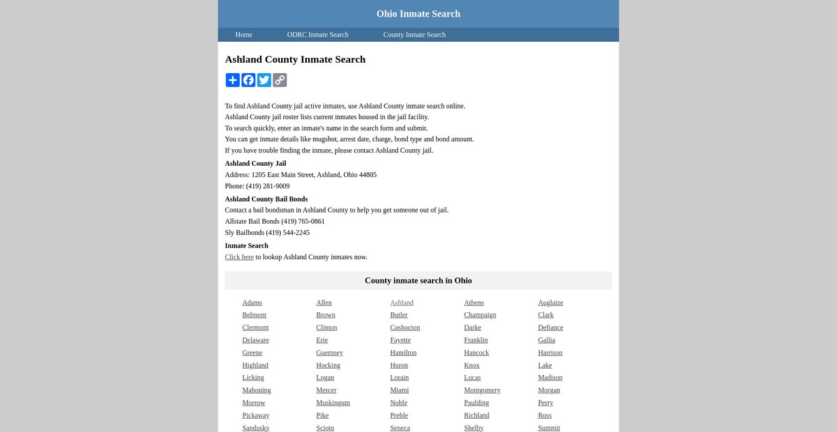 Preview of inmatesearchohio.org