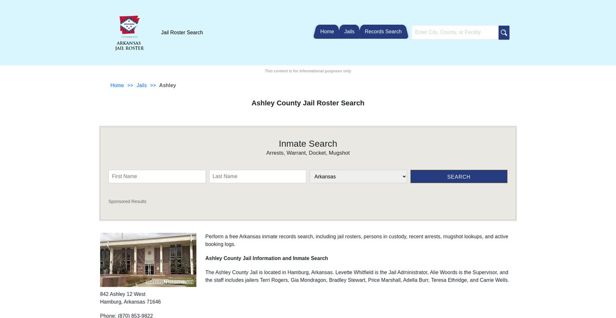 Preview of arkansasjailroster.com