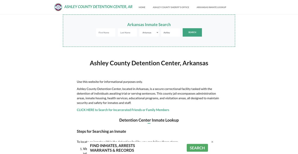 Preview of ashleycountydetentionar.org