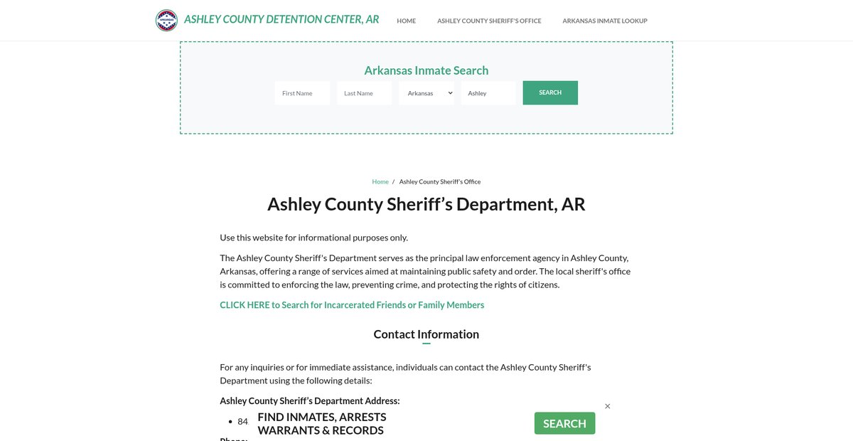 Preview of ashleycountydetentionar.org