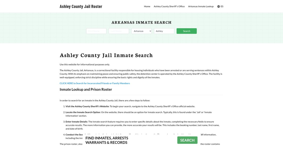 Preview of ashleycountyjail.org