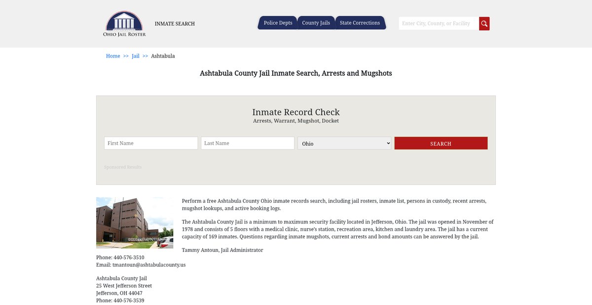 Preview of ohiojailroster.com