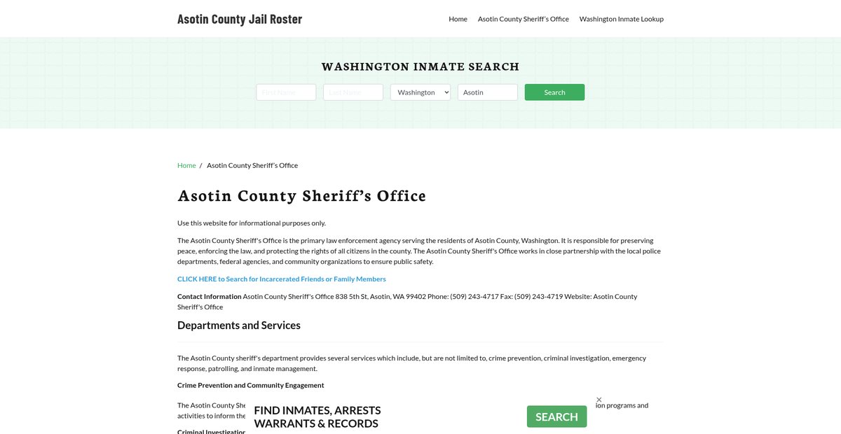 Preview of asotincountyjail.org