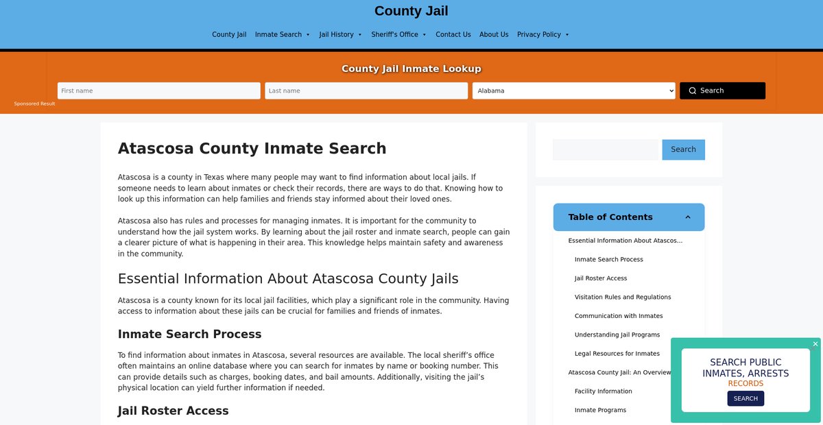 Preview of atascosa-inmate-search.countyjail.org