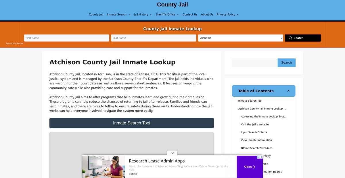Preview of atchison.countyjail.org