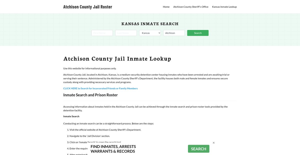 Preview of atchisoncountyjail.org