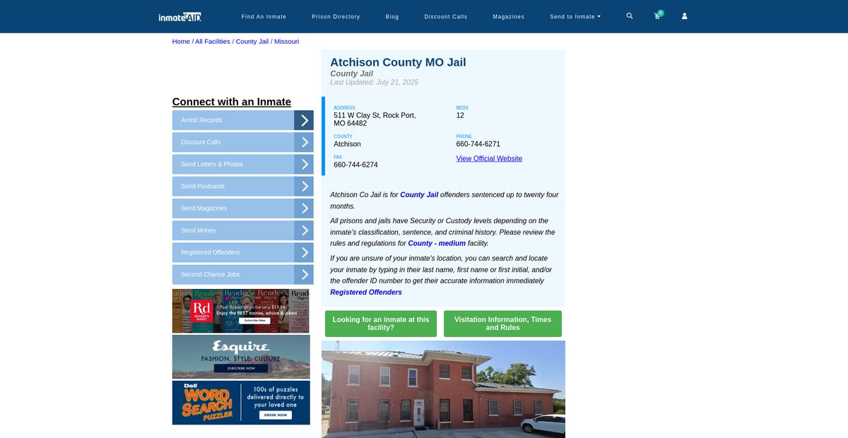 Preview of inmateaid.com
