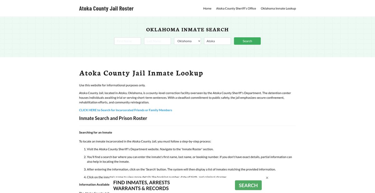 Preview of atokacountyjail.org