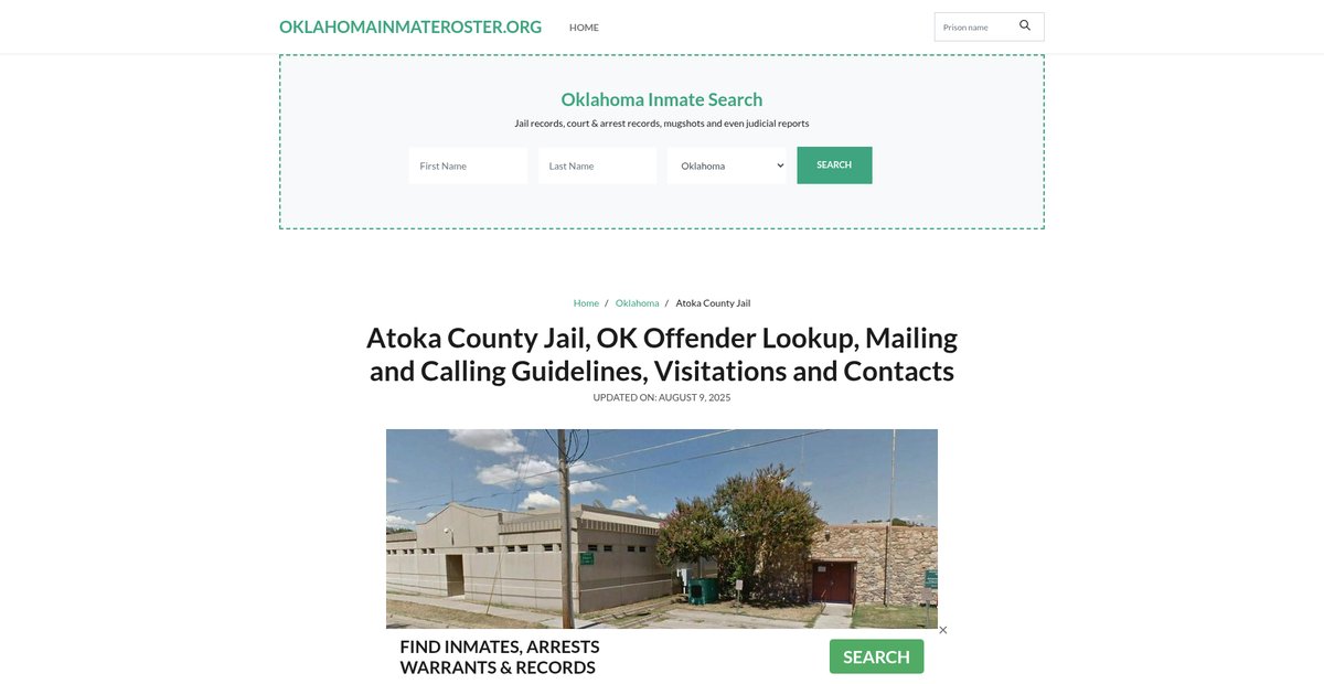 Preview of oklahomainmateroster.org