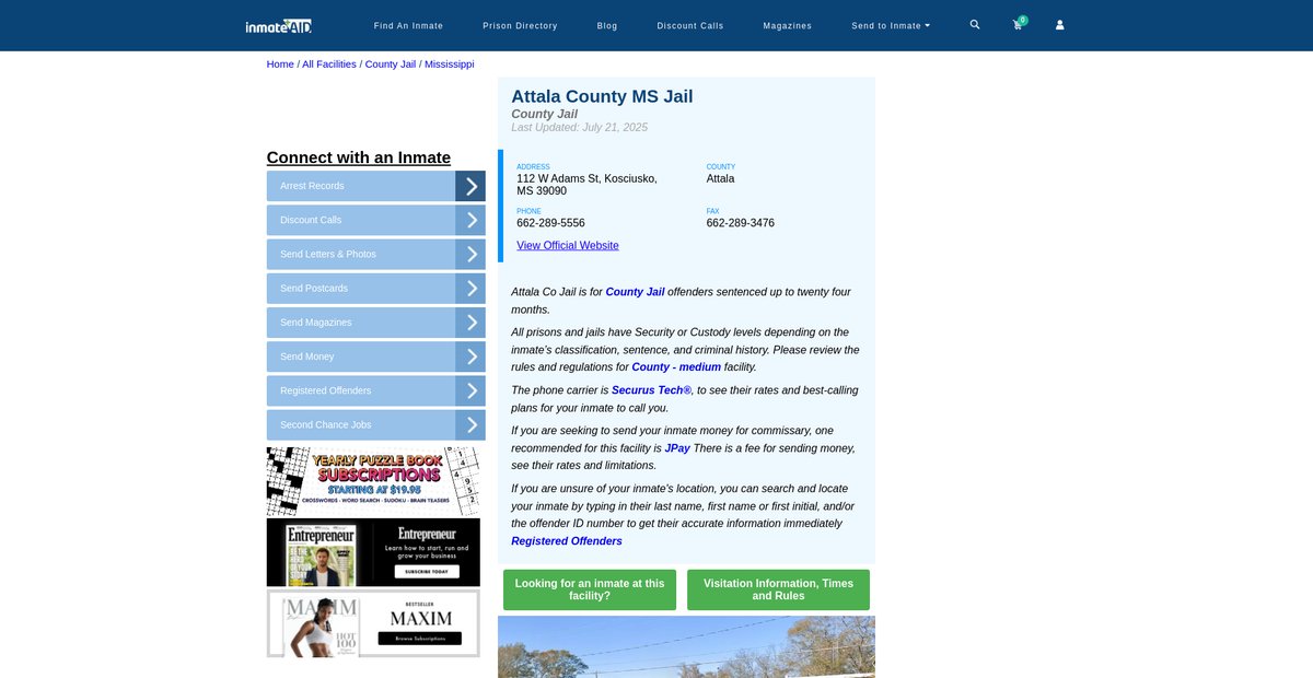 Preview of inmateaid.com
