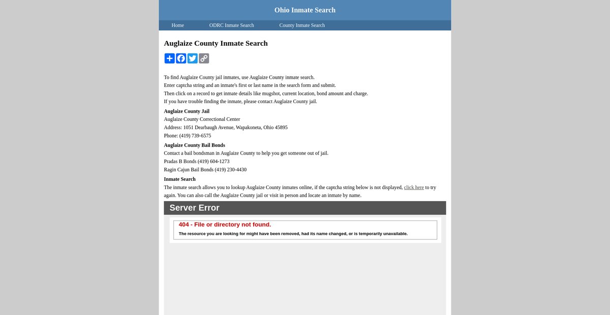 Preview of inmatesearchohio.org