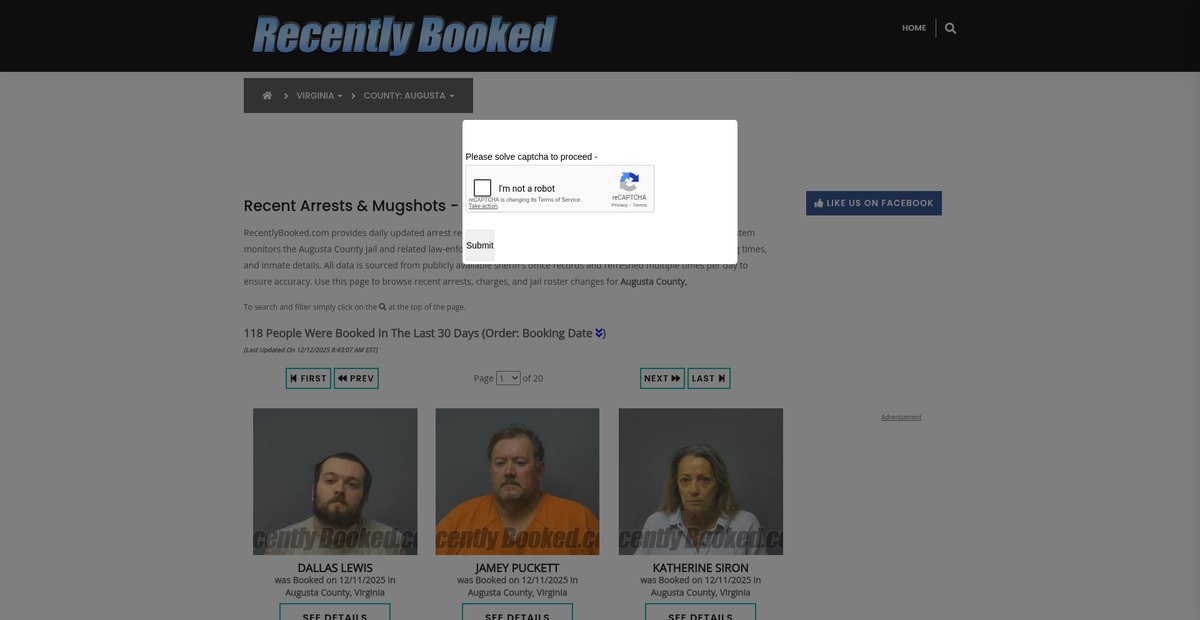 Preview of recentlybooked.com