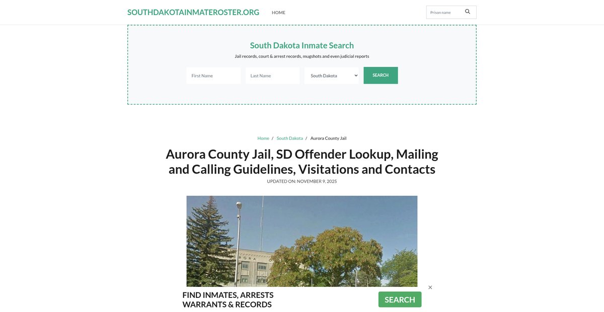 Preview of southdakotainmateroster.org